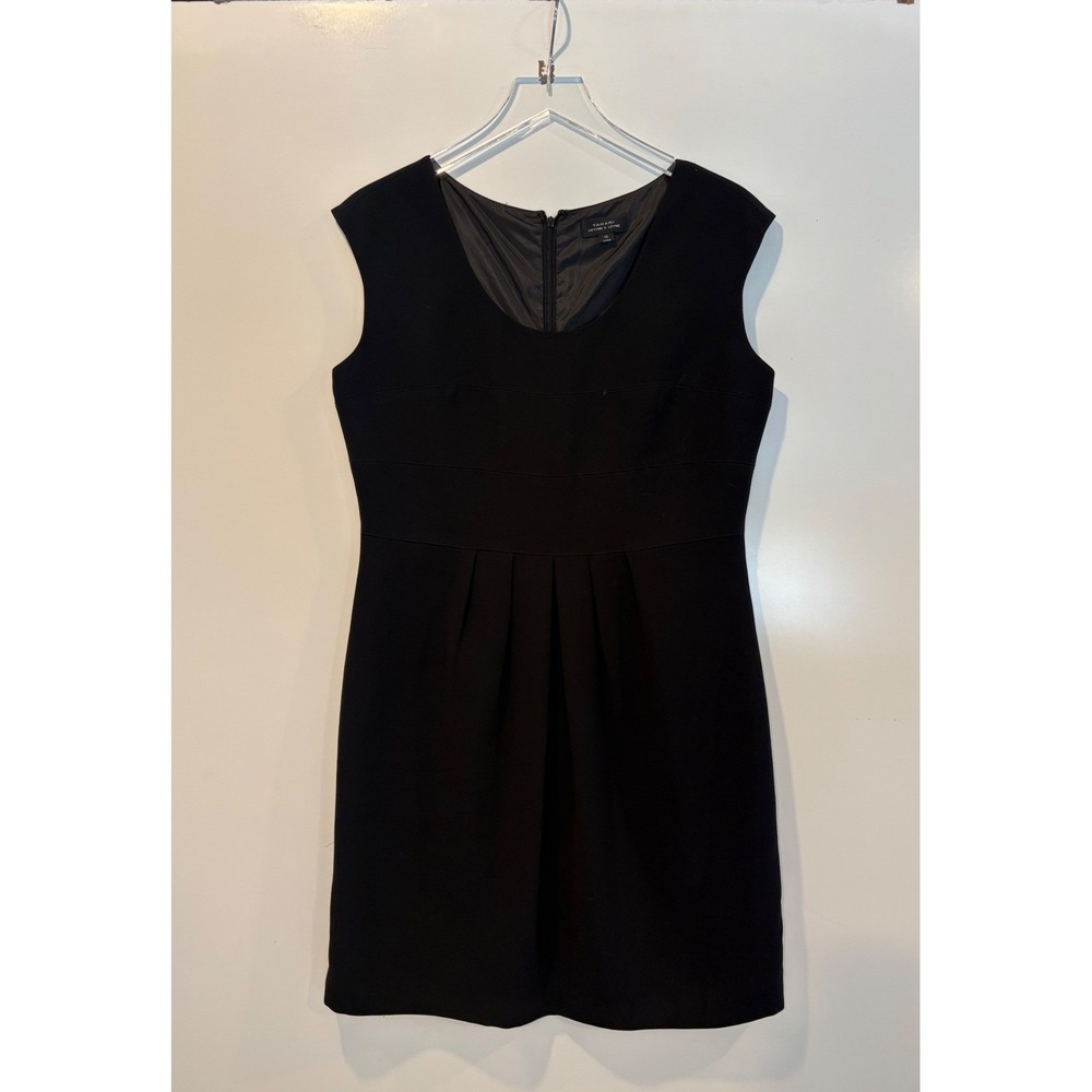 Tahari Arthur S Levine Black Cap Sleeve Sheath Career Dress Womens Size 10